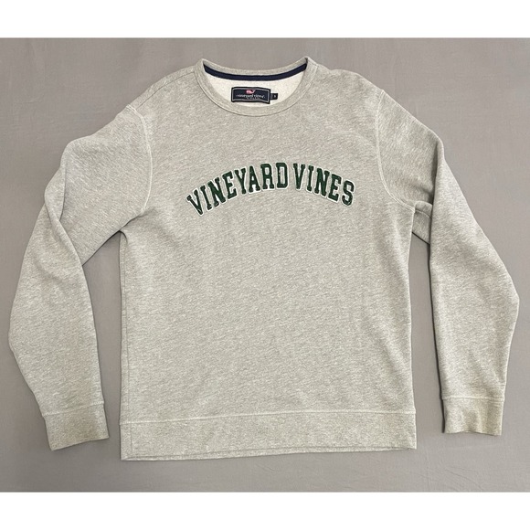 Vineyard Vines Tops - Vineyard Vines By Shep & Ian Applique Logo Sweatshirt Gray Green Adult Size S